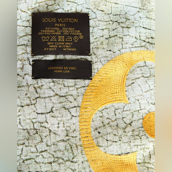 Authentic Louis Vuitton Scarf.  Monogram Mona Lisa - Picture 2 of 5